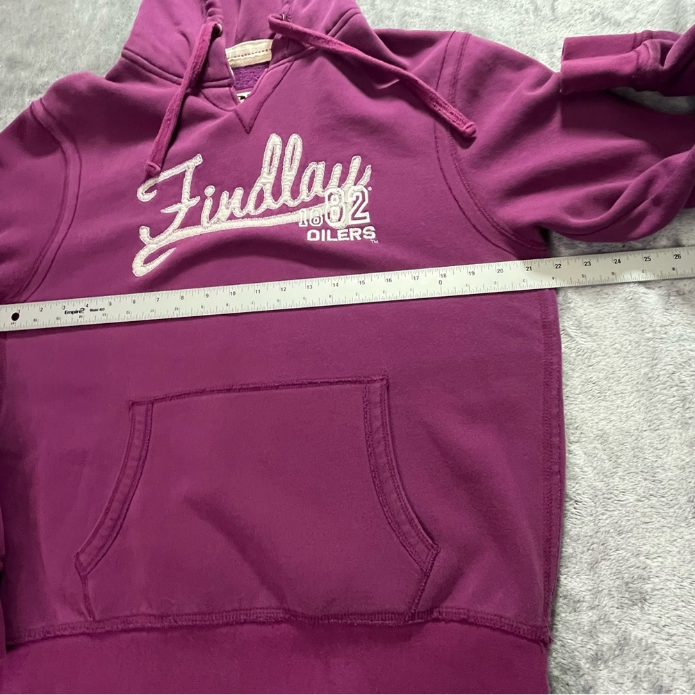 CI Sport Medium Findlay Oilers Purple Hooded Sweatshirt - Picture 5 of 7